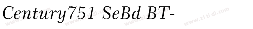 Century751 SeBd BT字体转换